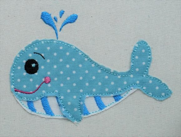 Baby Whale Applique Embroidery Design Review