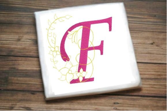 F Letter Vine Monogram Flower Design Review