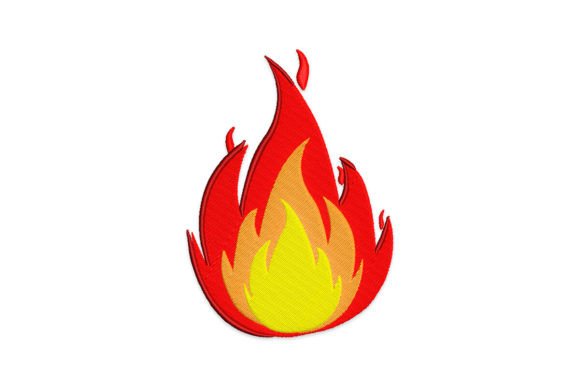 Fire Flame: Bold Embroidery Design for Craft Fair Sellers