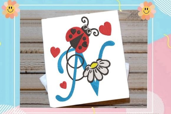 Ladybug N Letter Monogram: A Designer's Review