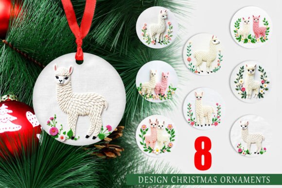 Ornament Alpaca Embroidery for Small Shop Products