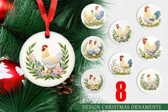 Ornament Chicken Embroidery Review for Designers