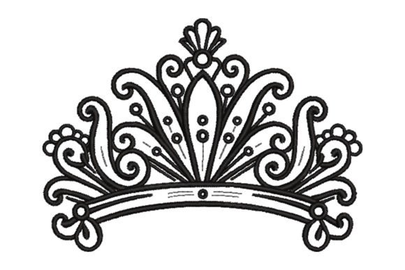 Princess Tiara: Regal Embroidery for Handmade Gifts