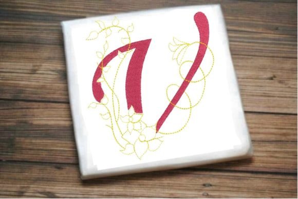 V Letter Vine Monogram Flower Review for Handmade Gifts